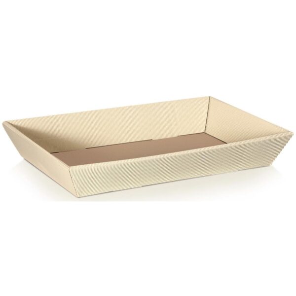 kosz prezentowy płaski kremowy model BASIC