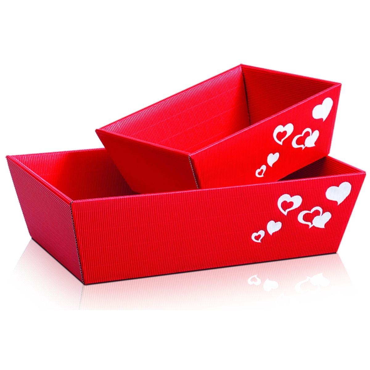 Kosz prezentowy czerwony serce