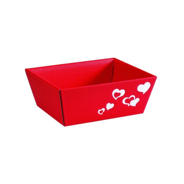 Kosz prezentowy mały czerwony serce