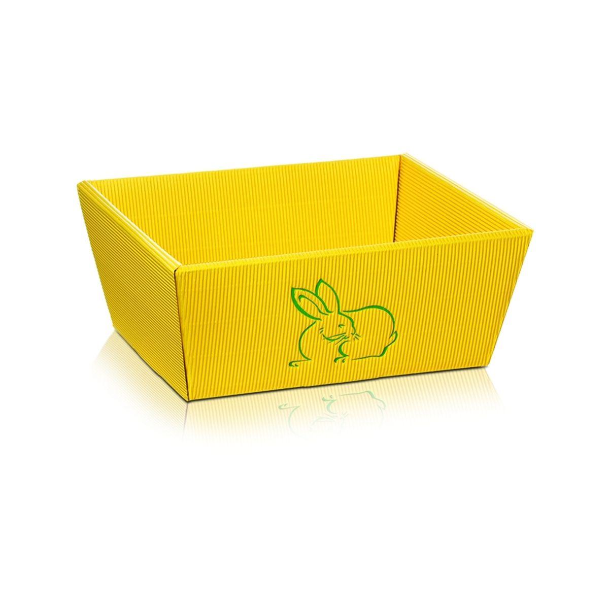 Kosz na prezenty wiosenny Wielkanoc żółty