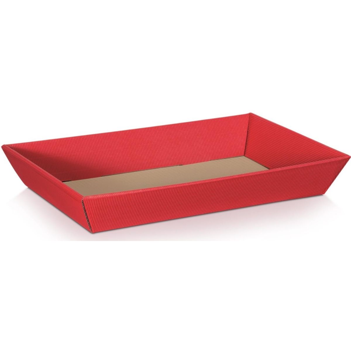 kosz prezentowy płaski czerwony model BASIC