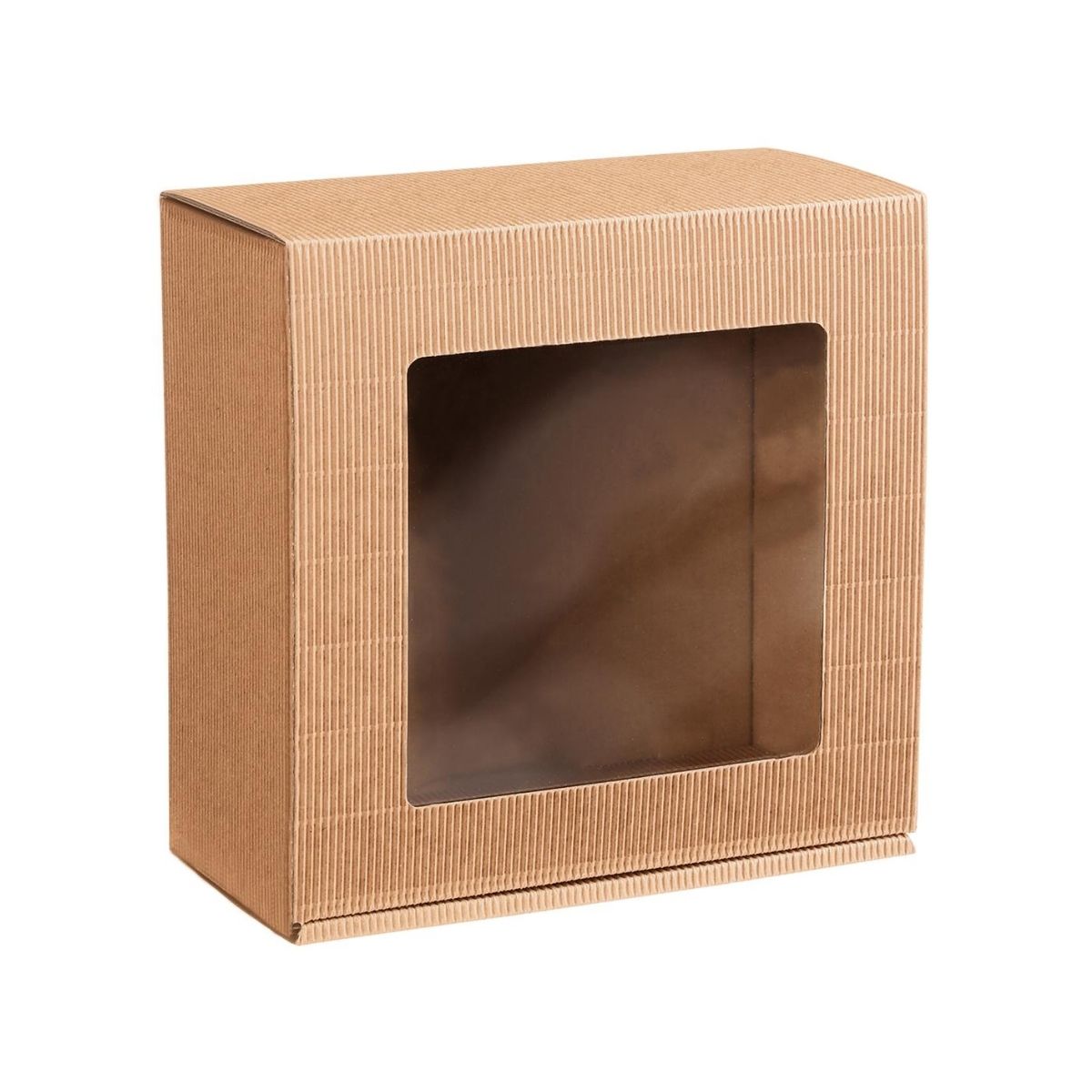 Pudełko na prezenty naturalne ekologiczne z okienkiem