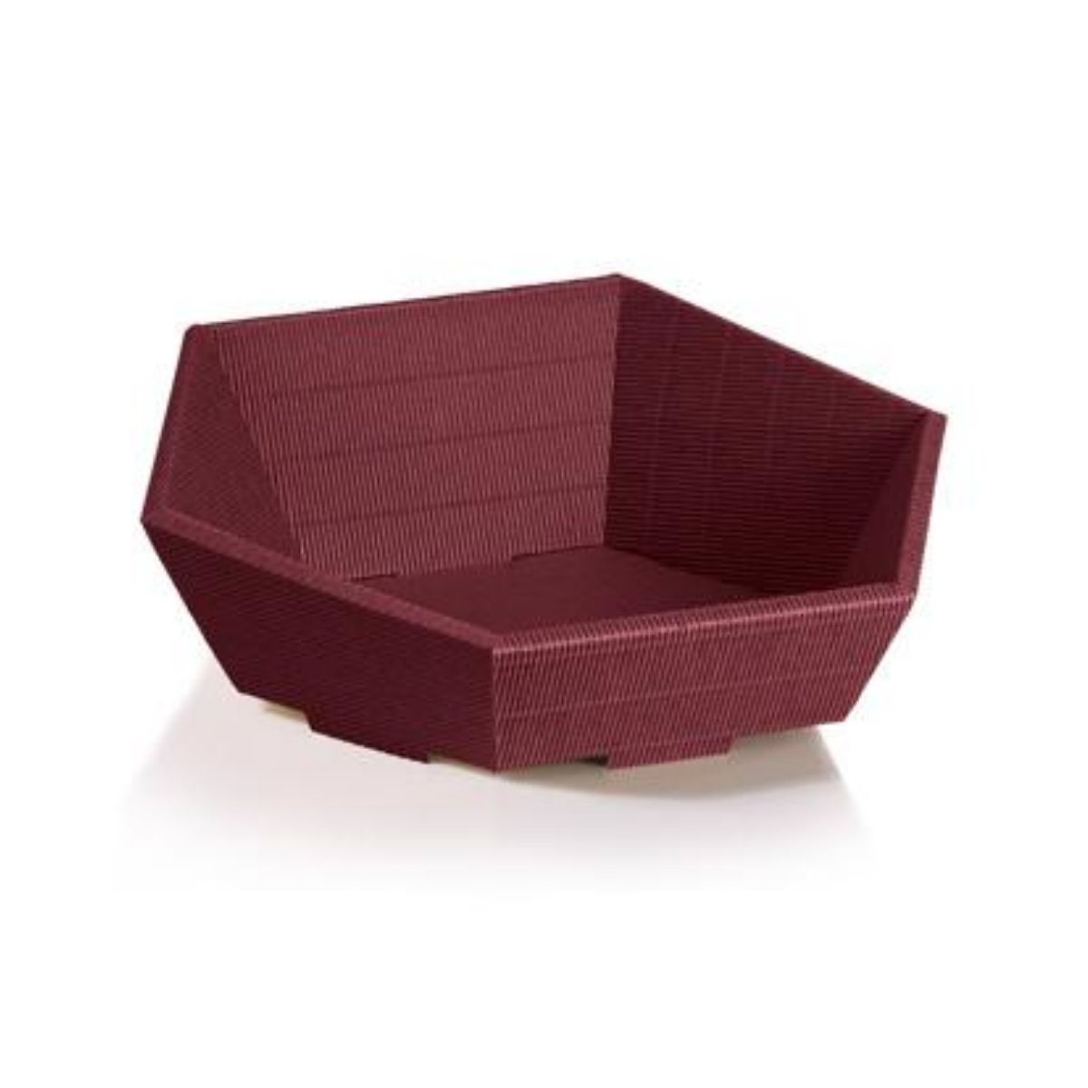 kosz prezentowy oberżyna 6 kątny