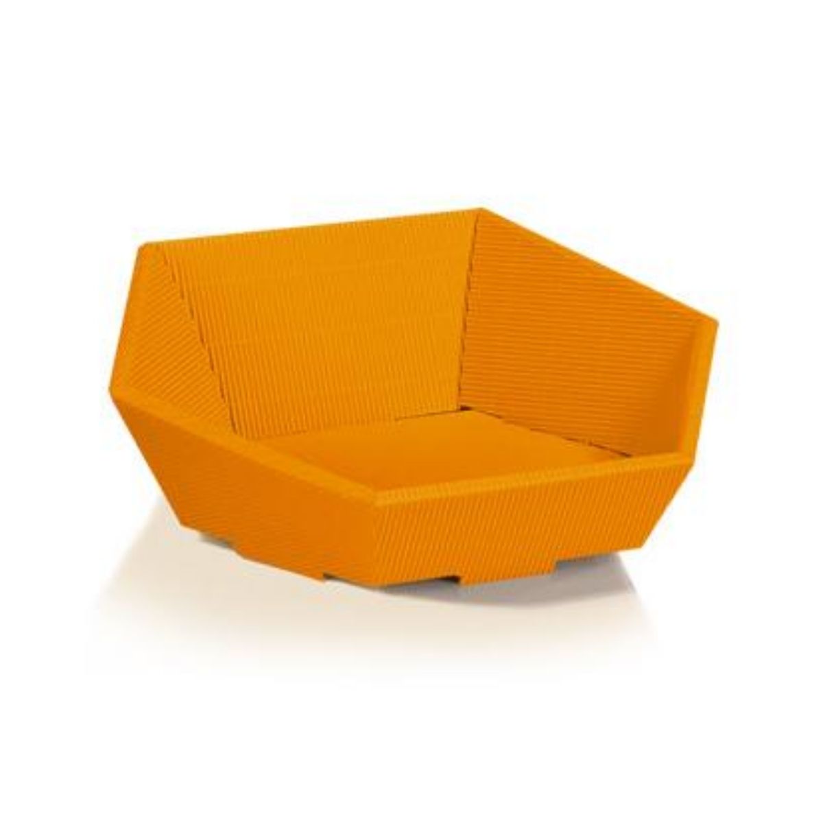 kosz prezentowy pomarańczowy 6 kątny