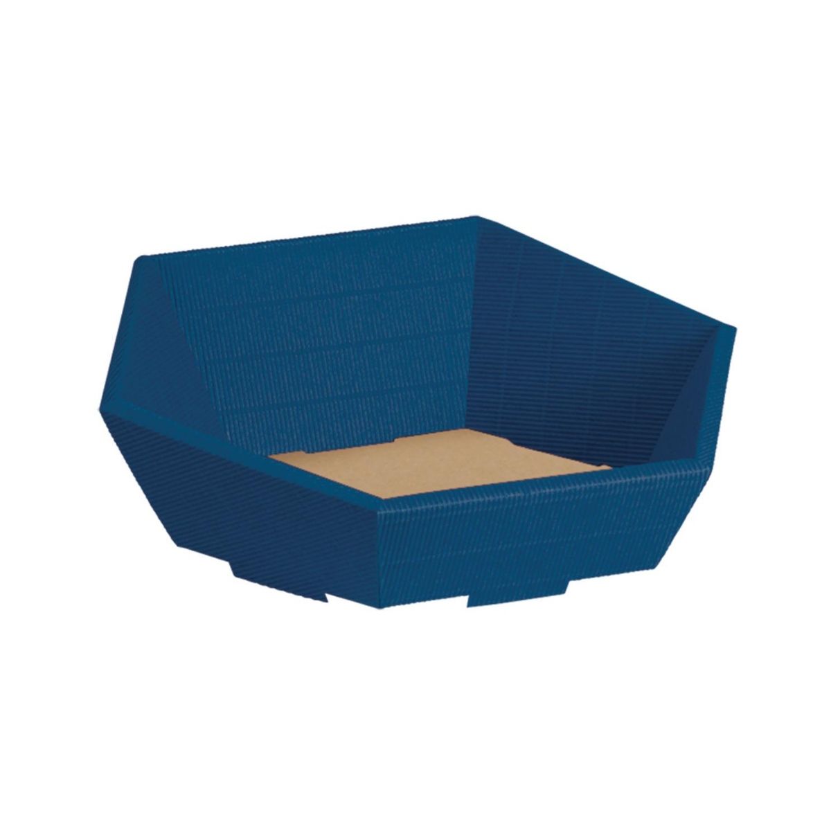 kosz prezentowy szafirowy 6 kątny