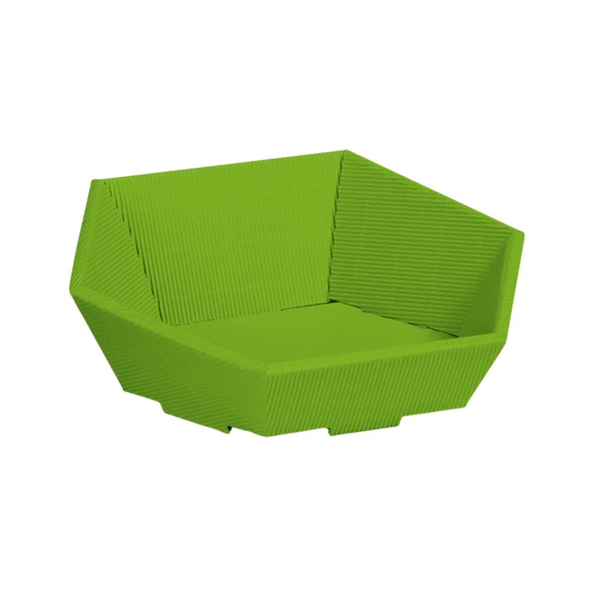 kosz prezentowy zielony jasny 6 kątny