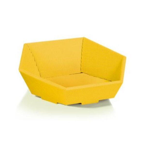 kosz prezentowy żółty 6 kątny