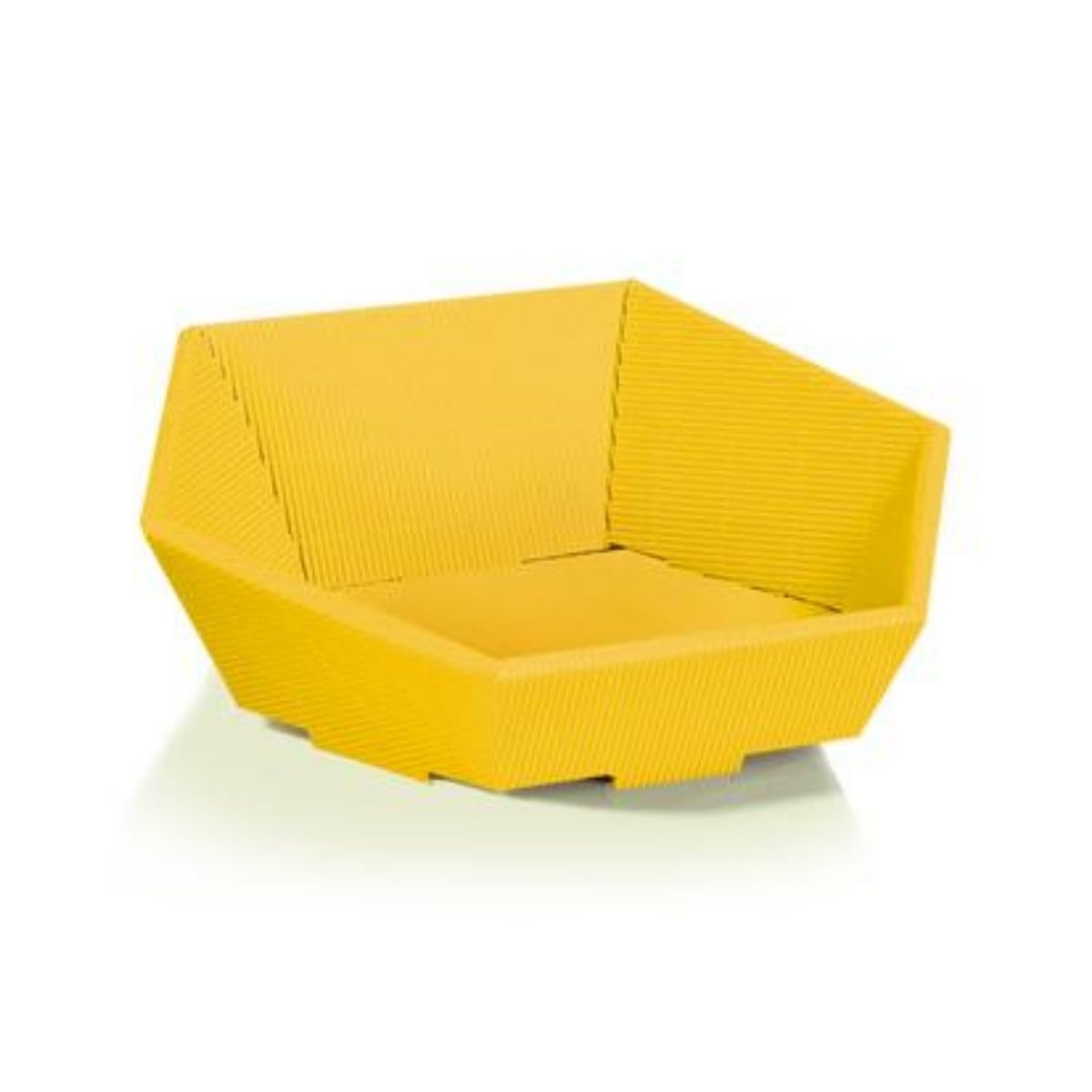 kosz prezentowy żółty 6 kątny