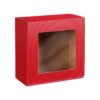 Pudełko prezentowe czerwone z okienkiem