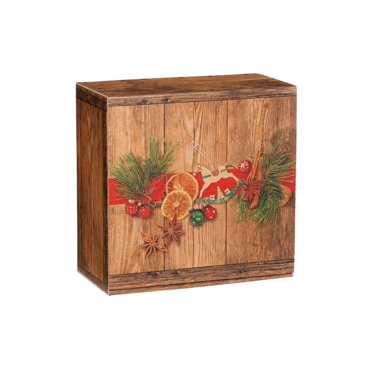 pudełko na prezenty z motywem świątecznym