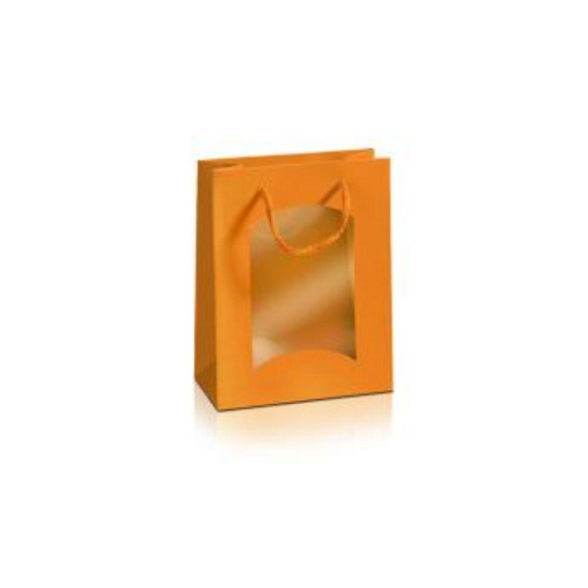 Torebka tekturowa pomarańczowa mini