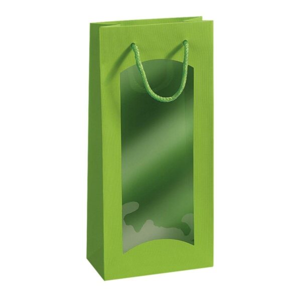 Torebka tekturowa zielona 2x0,75