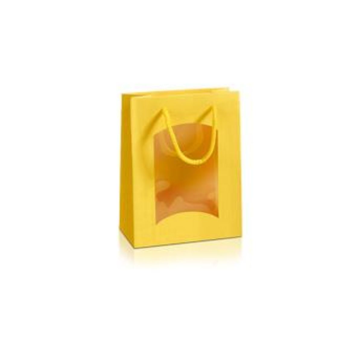 Torebka tekturowa żółta mini