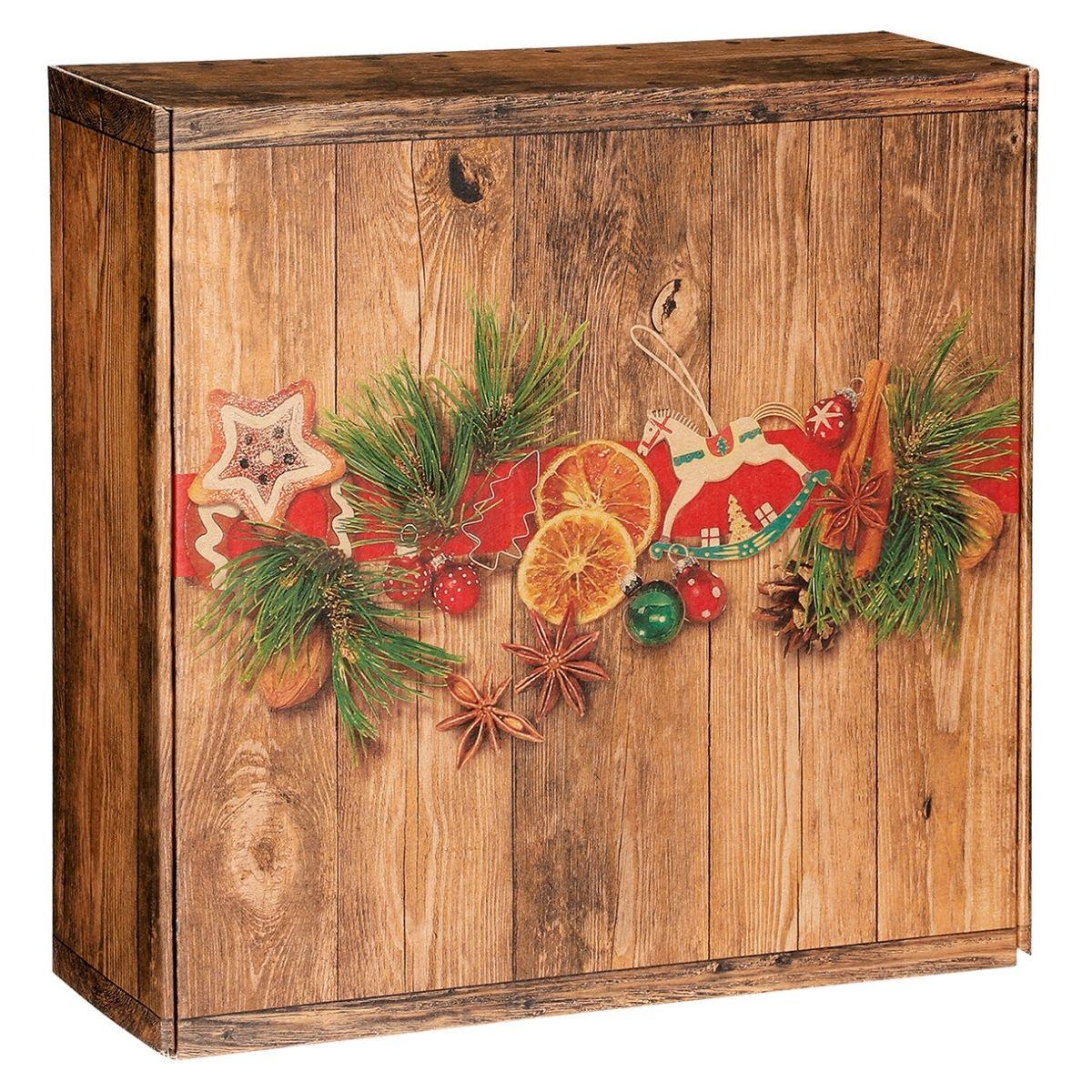 pudełko na prezenty z motywem świątecznym