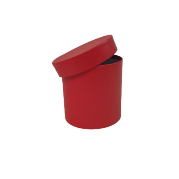 Czerwone pudełko okrągłe