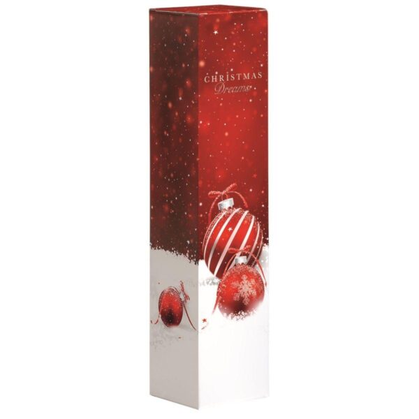 Świąteczne pudełko na wino bombki