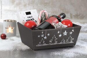 Kosz prezentowy na zestawy świąteczne