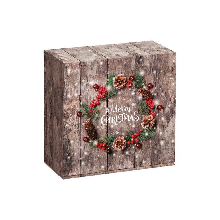 Pudełko na prezenty Świąteczny Stroik pudełko prezentowe kwadrat małe