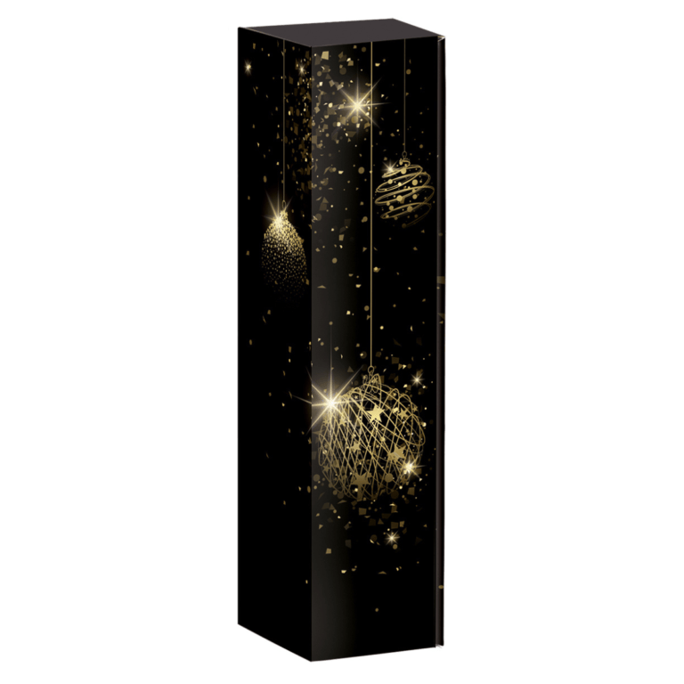 Pudełko prezentowe Christmas Deluxe czarne pudełko na wino