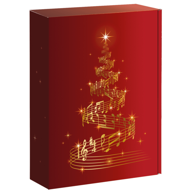 Pudełko prezentowe Christmas Melody czerwone opakowanie na prezenty