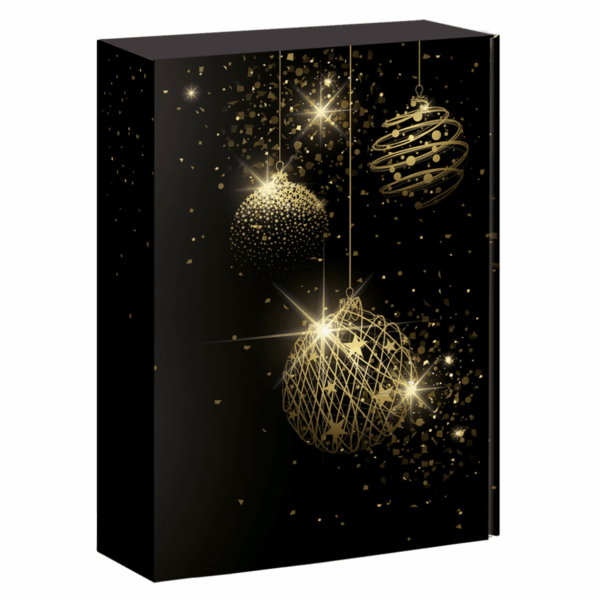 Pudełko prezentowe Christmas Deluxe czarne opakowanie na prezenty świąteczne