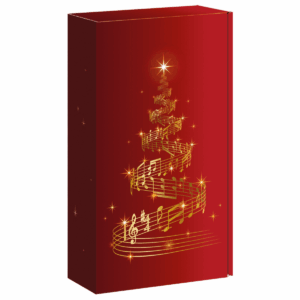 Pudełko prezentowe Christmas Melody 2x0,75l Pudełko prezentowe Christmas Melody czerwone opakowanie na prezenty
