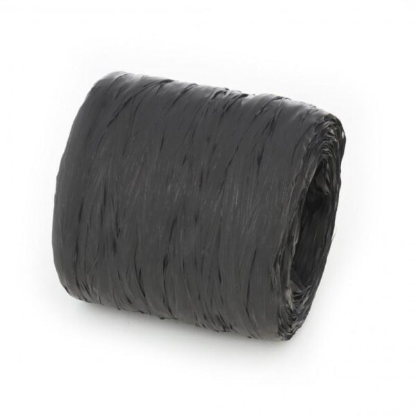 rafia wstążka ozdobna kolor czarny