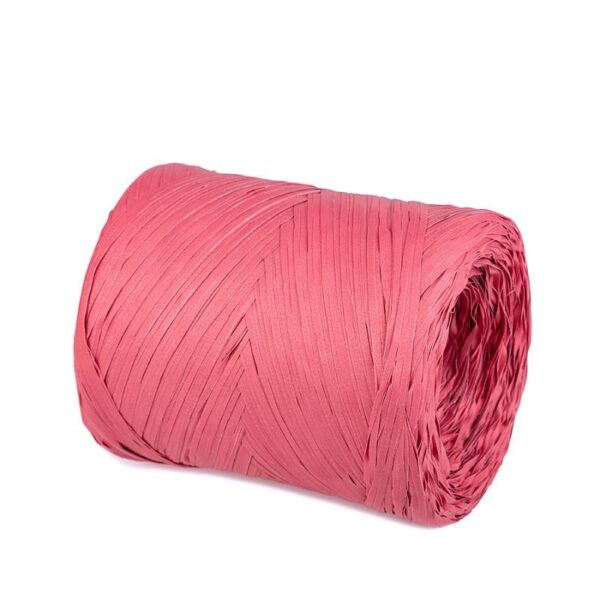 rafia wstążka ozdobna kolor malinowy