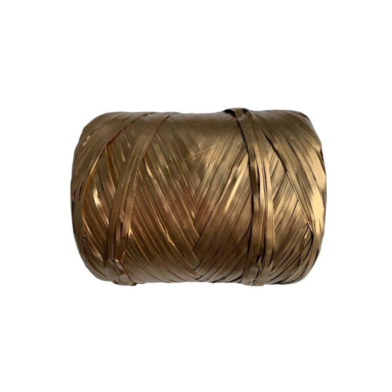 rafia wstążka ozdobna kolor złoty