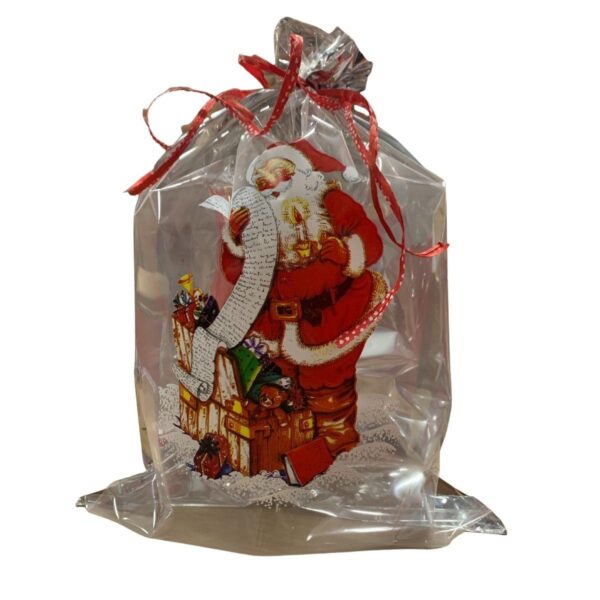 torebka celofanowa świąteczna Mikołaj woreczek foilowy na prezenty mikołajkowe