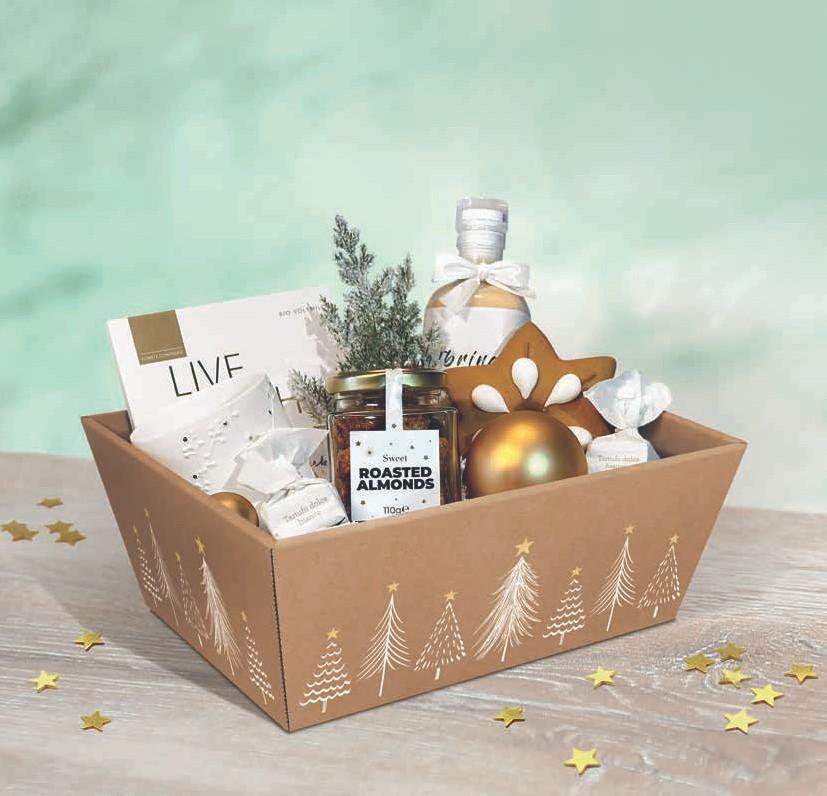 Kosz prezentowy 4-kątny Modern Christmas - obrazek 2