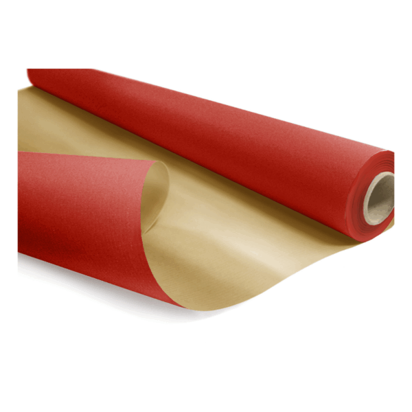 Papier pakowy ozdobny RED/GOLD 60g/m2 rolka 0,69x50mb