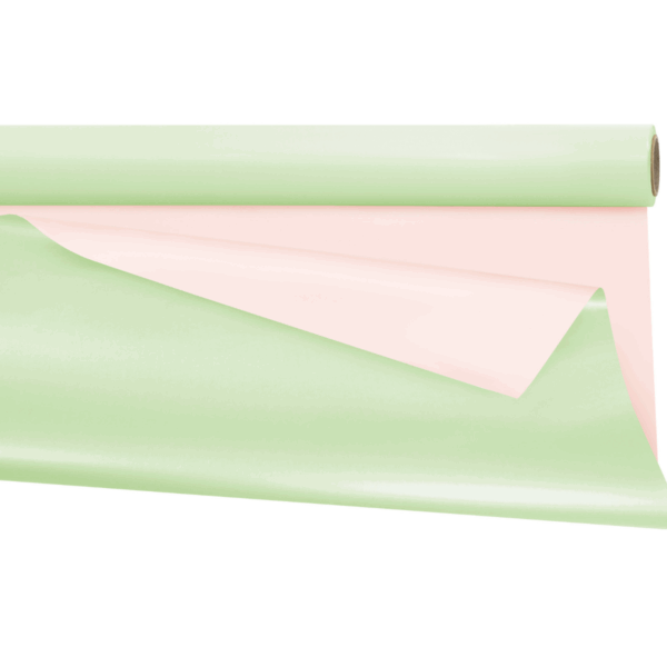 Folia florystyczna duo mat zielono/różowa1x25 m