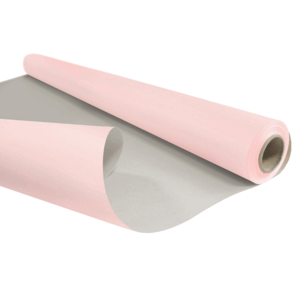 Papier pakowy ozdobny duo pastel różowo/szary 50g/m2 rolka 0,50x10mb