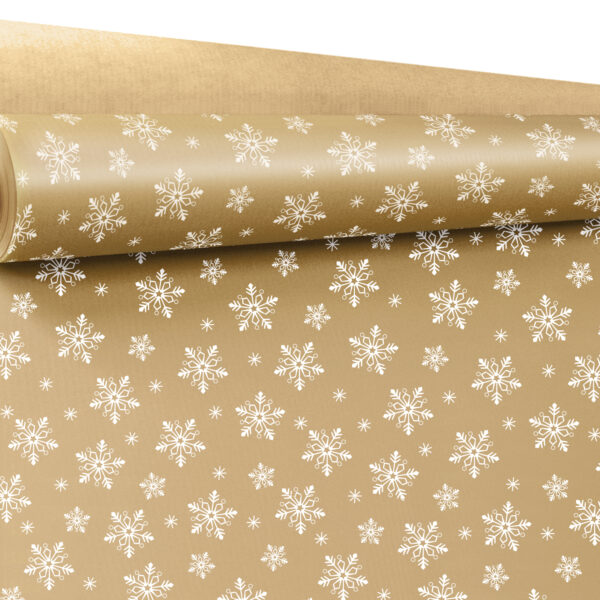 Świąteczny papier do pakowania prezentów SNOW