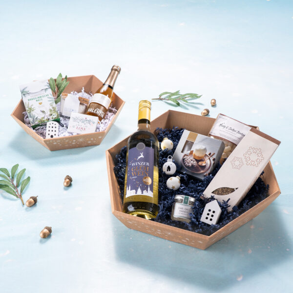 Kosze świąteczne z upominkami