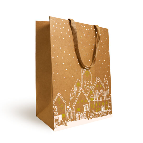 Torebka-prezentowa-swiateczna-sniezne-domki